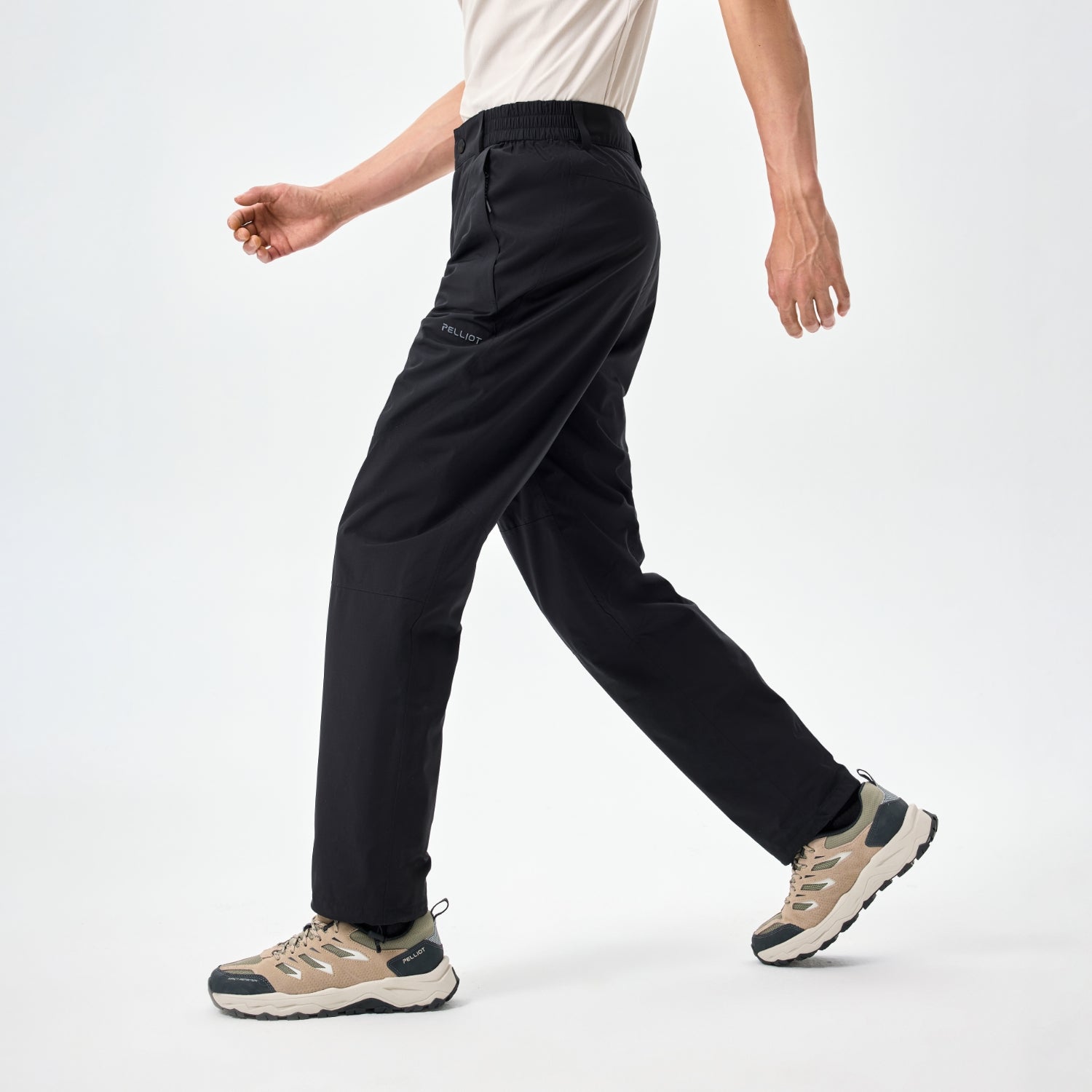 PELLIOT メンズ ストレッチ レインパンツ